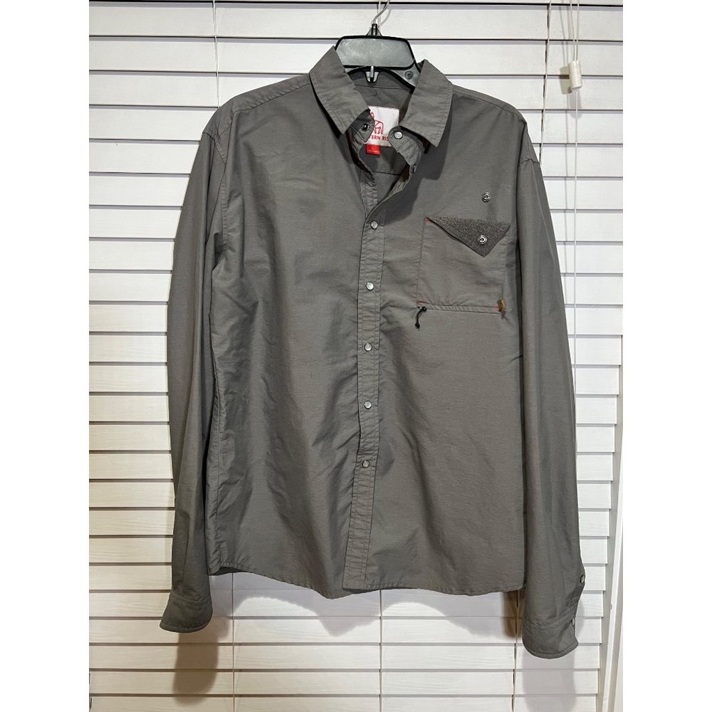 Men's Gray Casual Button Down Shirt